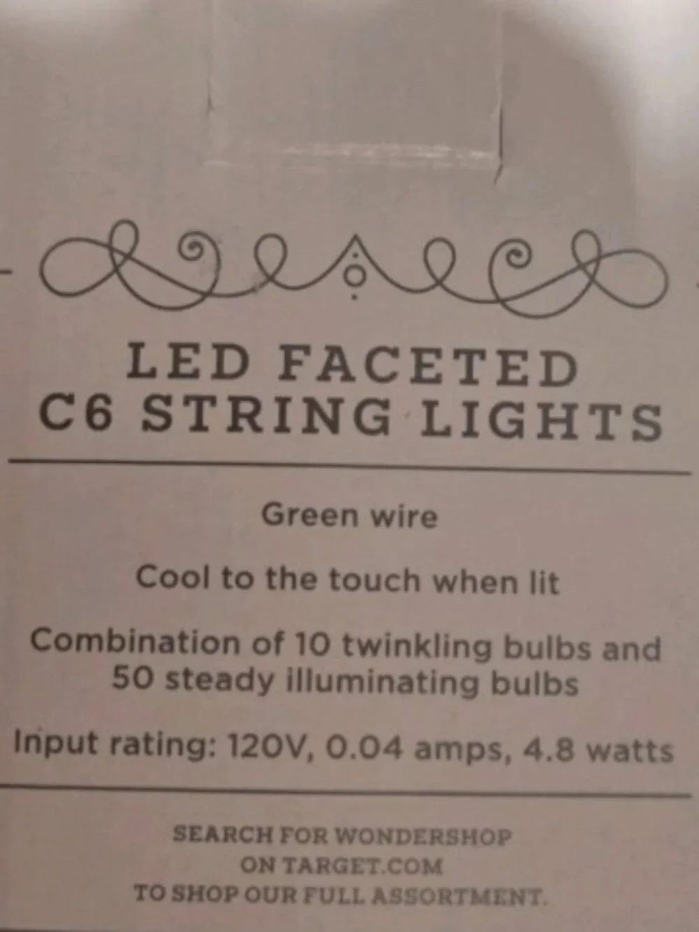 New Wondershop 60ct LED C6 String Lights Red Holiday TARGET